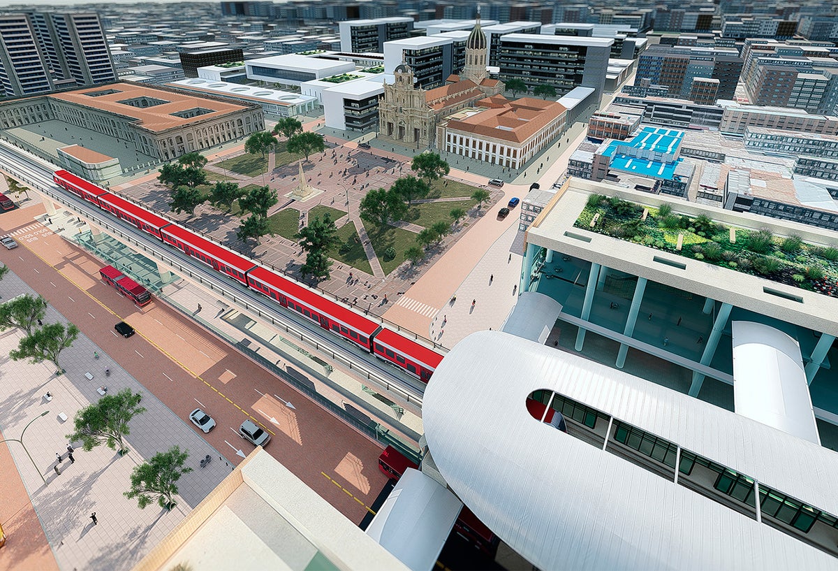 Un render del Metro de Bogotá