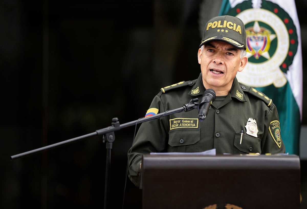 El general Óscar Atehortúa, director de la Policía Nacional