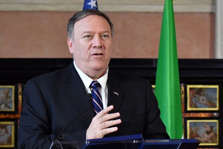 Mike Pompeo en Italia