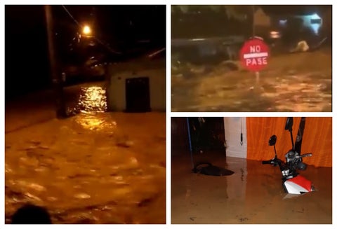 Inundaciones por desbordamiento de río en Apartadó, Antioquia.