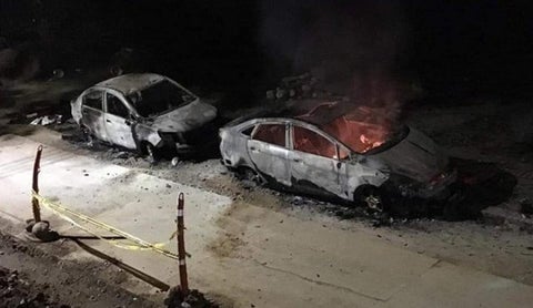 Vehículos quemados