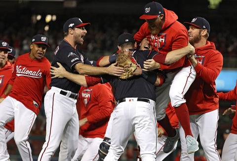Washington Nationals luego de coronarse campeones de la Liga Nacional y clasificar a la Serie Mundial de Béisbol