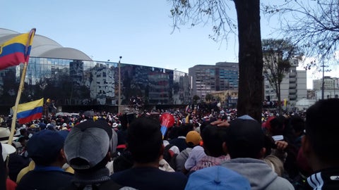Indígenas se preparan para la gran marcha en Quito