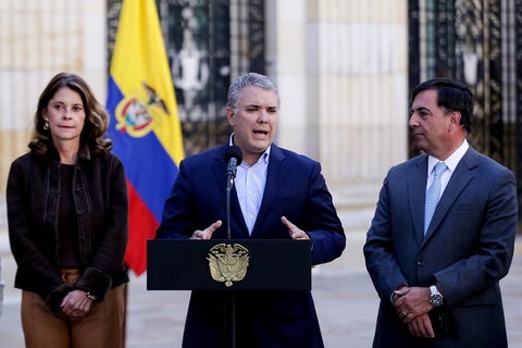 Iván Duque votando en elecciones 2019