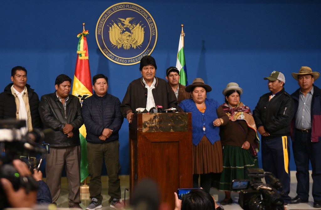 Evo Morales renunció a la presidencia de Bolivia tras 14 años en el poder