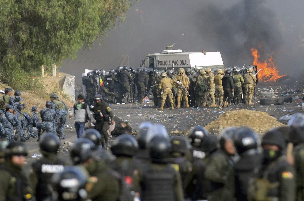 Manifestaciones en Bolivia