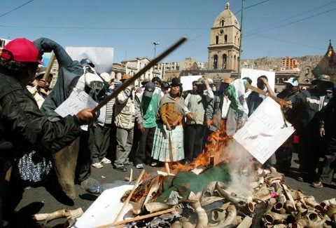 Protestas en Bolivia