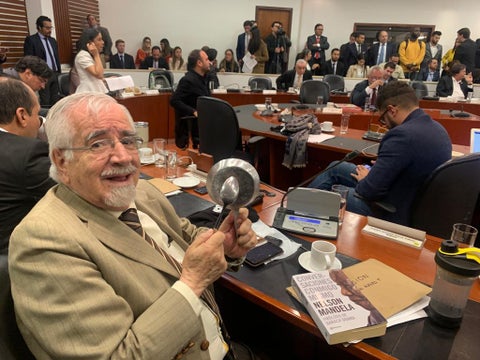 Germán Navas Talero, representante a la cámara por el Polo Democrático en cacerolazo