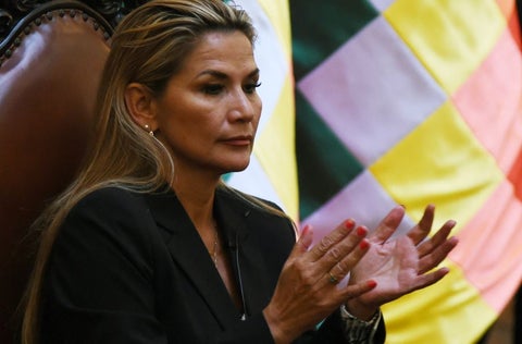 Jeanine Áñez, expresidenta interina de Bolivia.
