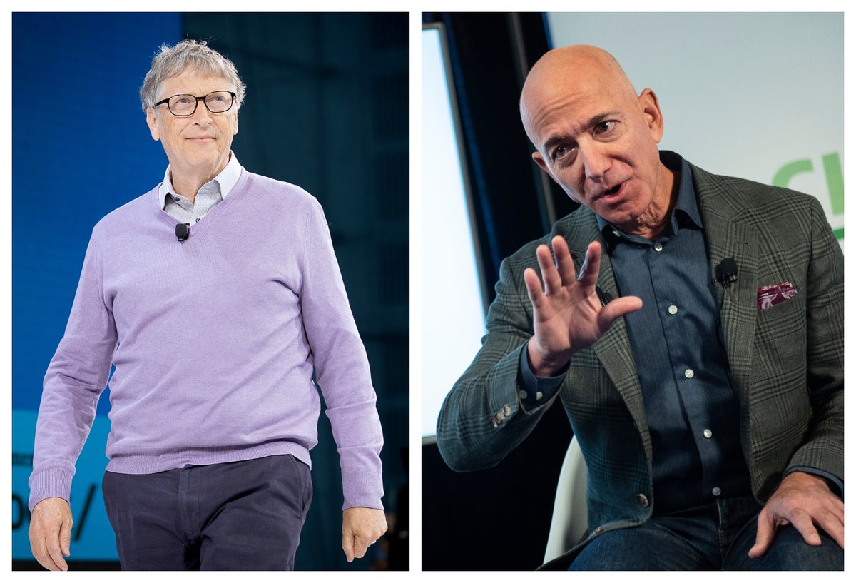 Bill Gates y Jeff Bezos, los hombres más ricos del mundo.