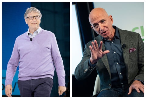Bill Gates y Jeff Bezos, los hombres más ricos del mundo.