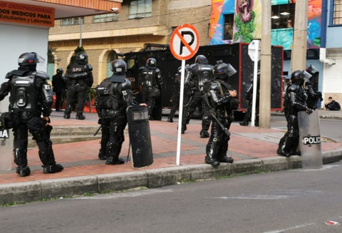 Esmad se enfrenta a los estudiantes de la U. Distrital
