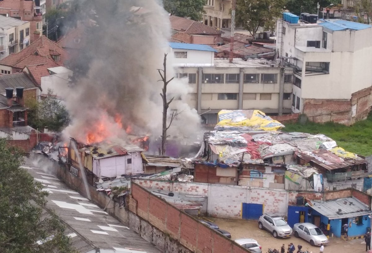 Incendio en el centro de Bogotá