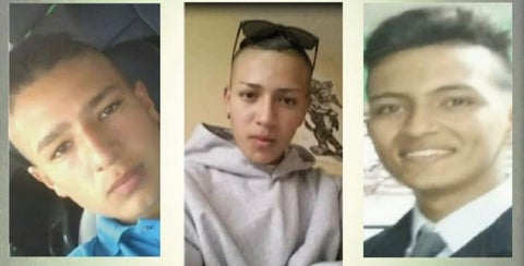 Brayan Andrés Montaña Pulido, Juan Esteban Moreno Pachón y Henry Mauricio Castillo Soche (16 años)