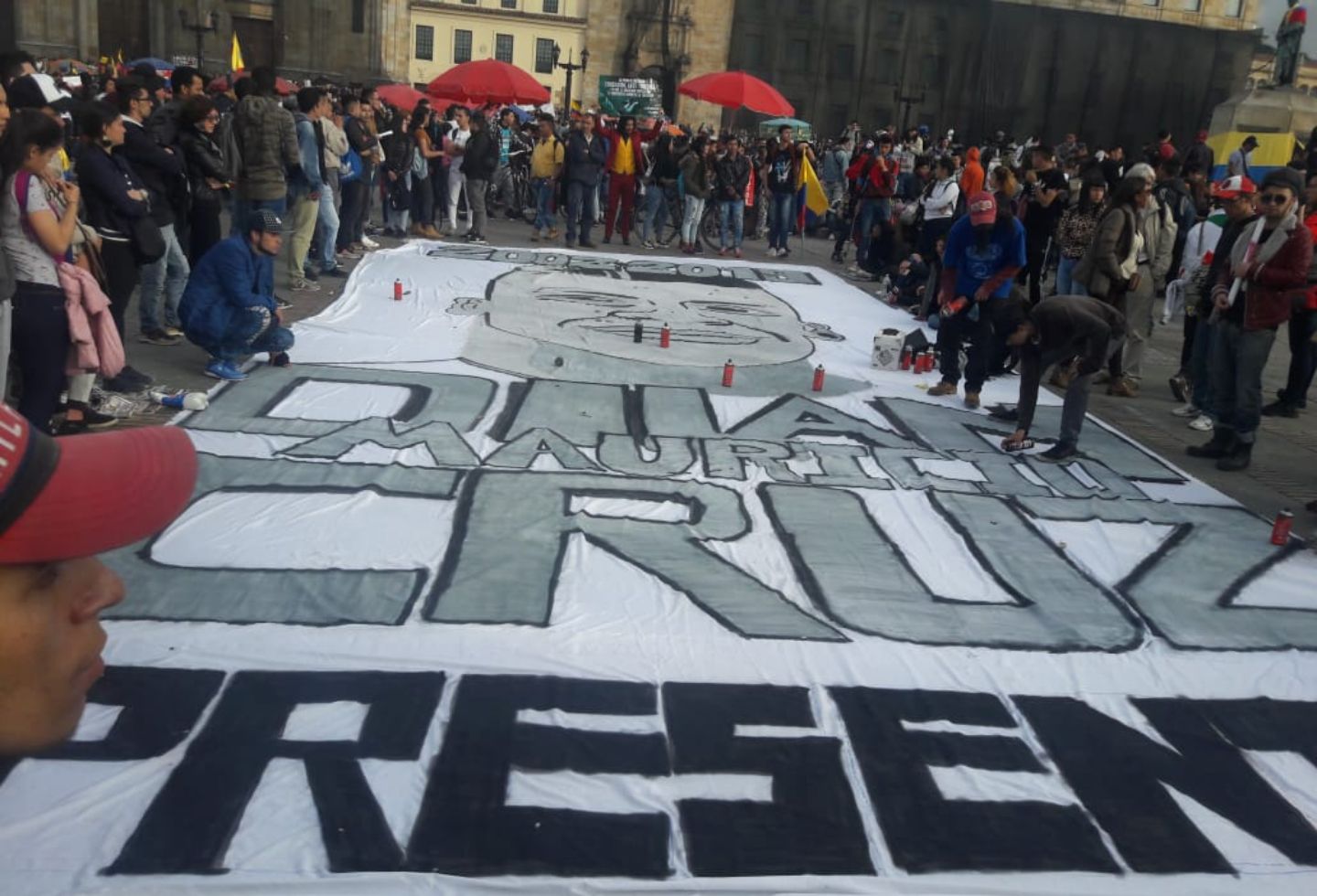 Paro nacional - pintura en homenaje a Dilan Cruz