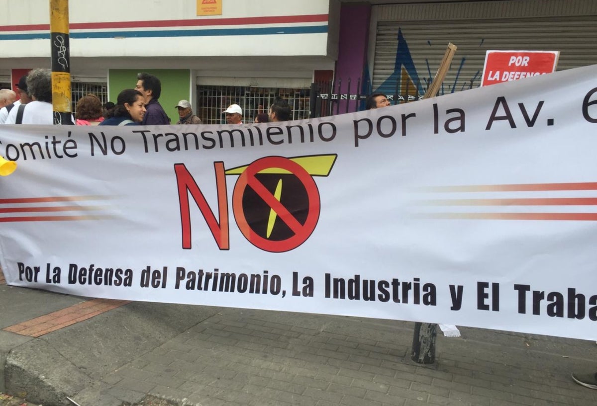 Protestas contra Transmilemio por la 68