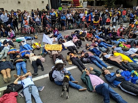 Manifestación por la salud de Dilan Cruz