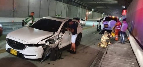 Accidente en el que se vio involucrado el jugador Jarlan Barrera
