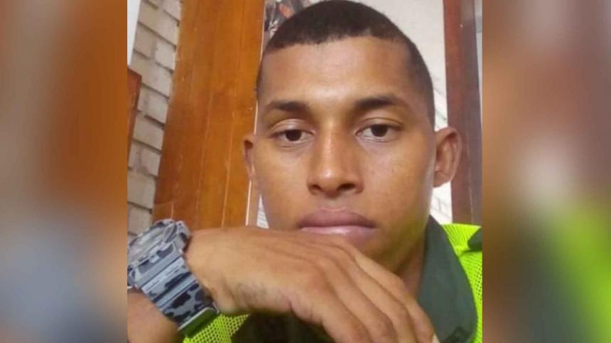 Auxiliar de policía fallecido en Juan de Acosta.