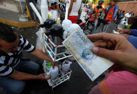 Billete de 20.000 pesos colombianos