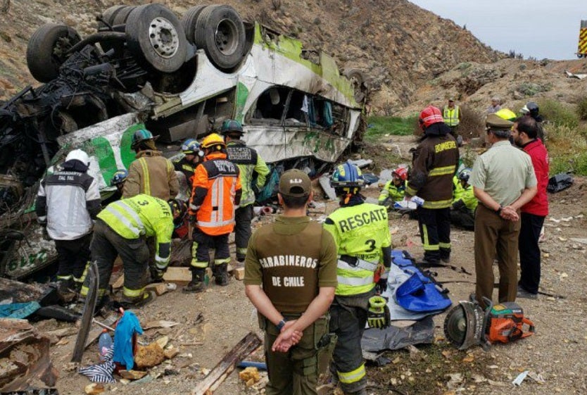 Accidente de tránsito en Chile