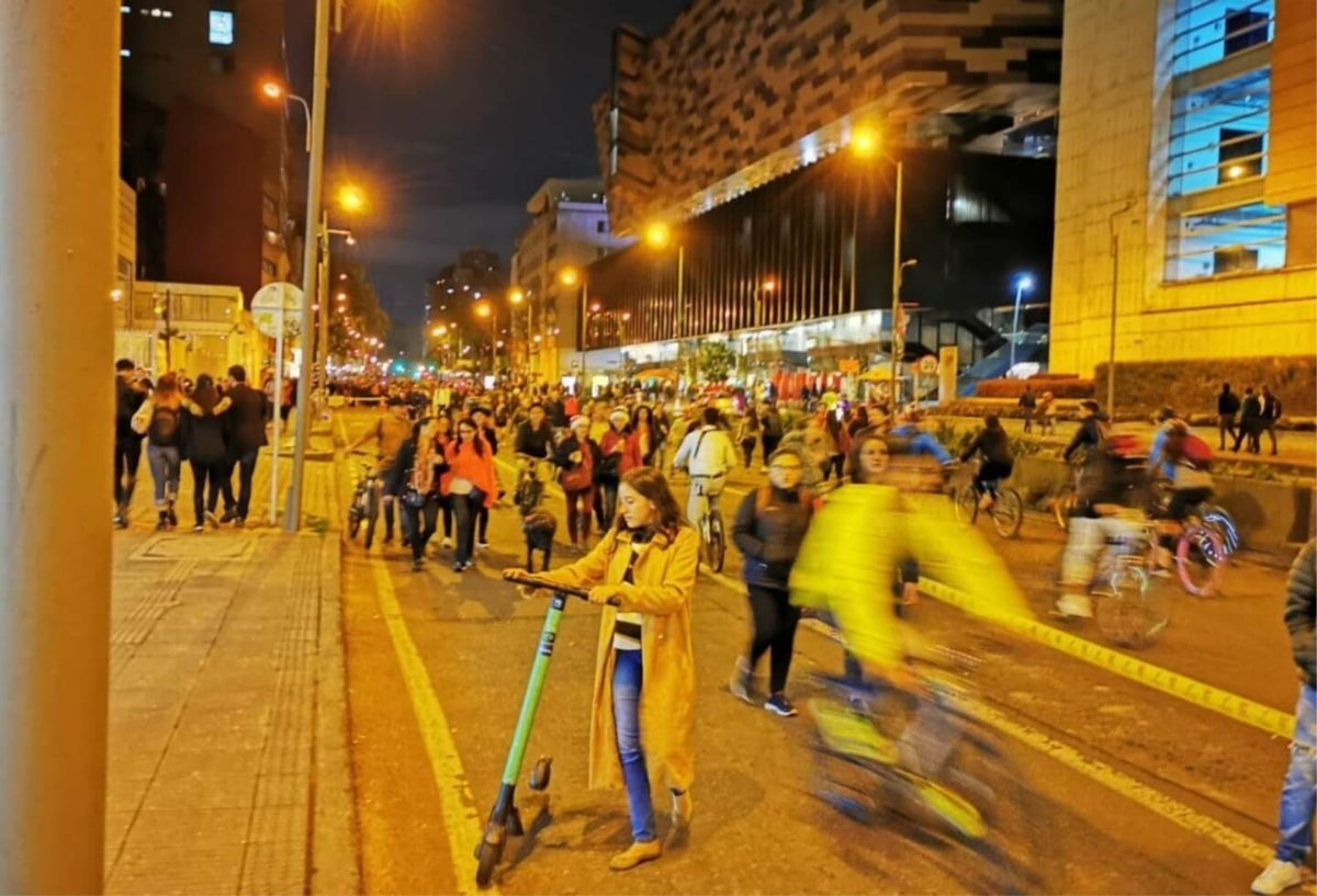 Ciclovía nocturna 12 de diciembre de 2019