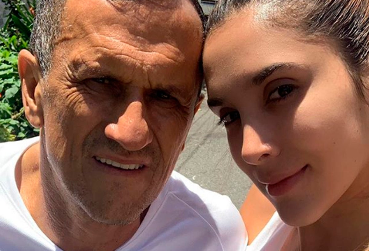 Daniela Ospina y su papá