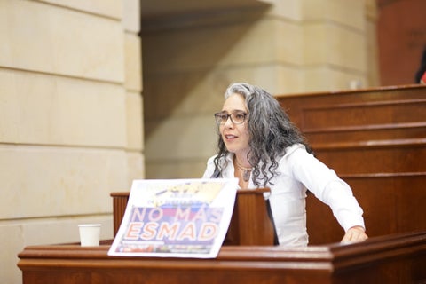 María José Pizarro en el debate al Gobierno por las acciones del Esmad
