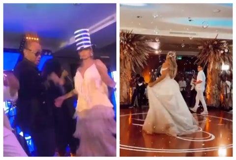 Melissa Martínez y Matías Mier en su fiesta de boda