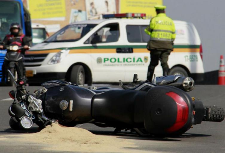 Accidente de motociclista en la Avenida Boyaca