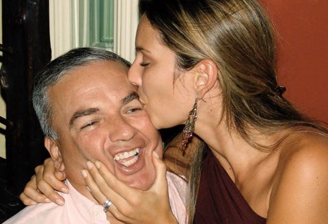 Claudia Bahamón y su padre