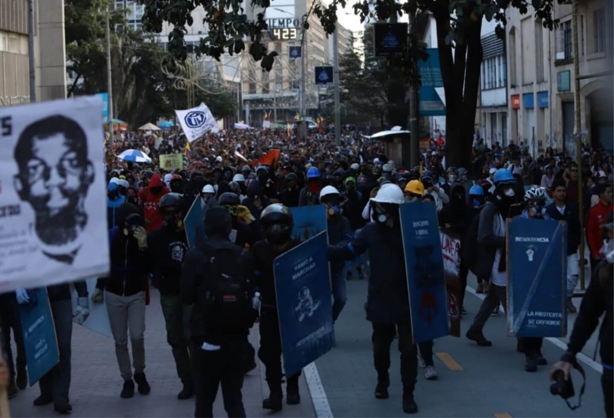 Paro nacional: primera línea