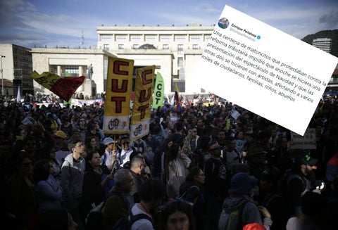 Peñalosa así se pronunció contra manifestantes en Plaza de Bolívar.