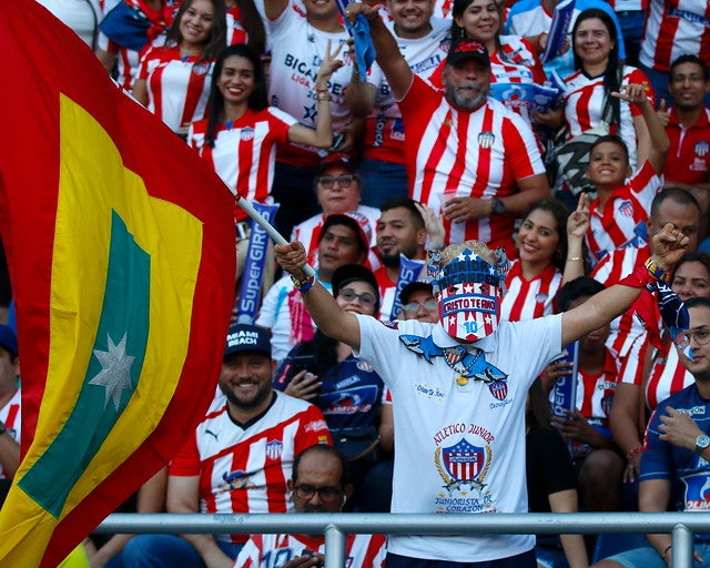Hinchas del Junior en Barranquilla