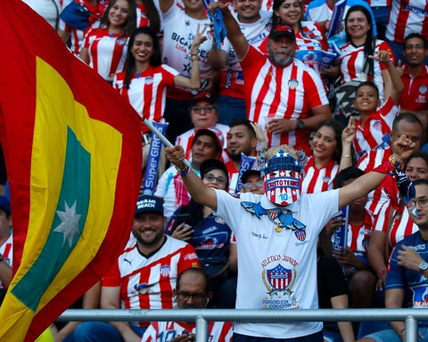 Hinchas del Junior en Barranquilla