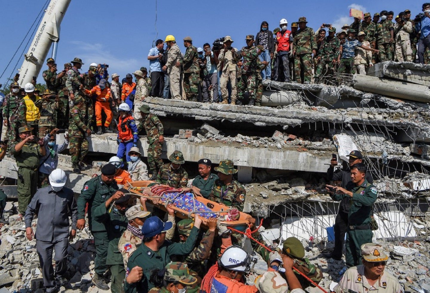 Derrumbe de edificio en Camboya