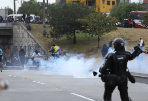Esmad, disturbios en Banderas, Bogotá