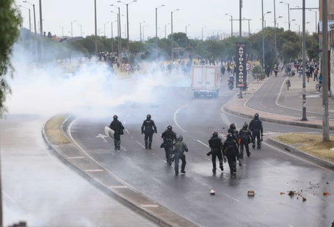 Esmad, disturbios en Banderas, Bogotá