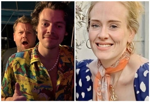 Adele, Harry Styles y James Corden