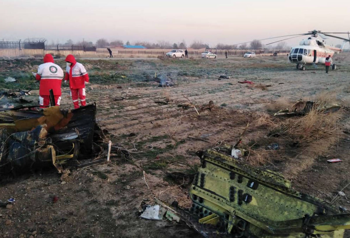 Avión accidentado en Irán