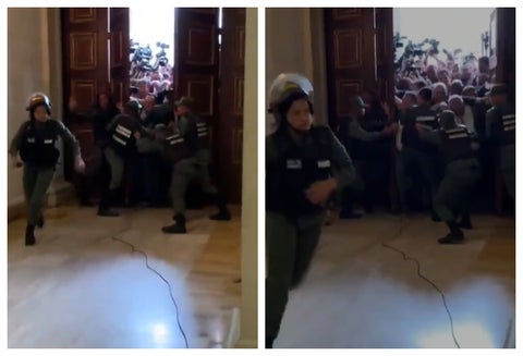 Ingreso a la fuerza de Guaidó