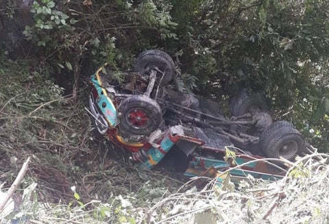 Bus accidentado en Santander