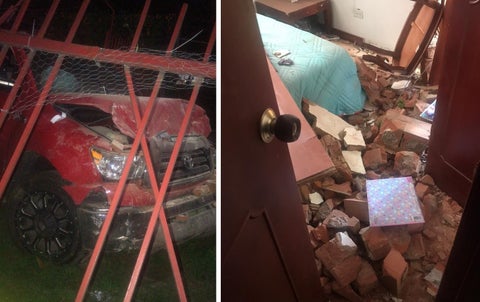 Accidente contra una vivienda que involucra a funcionario de a embajada de EE.UU.