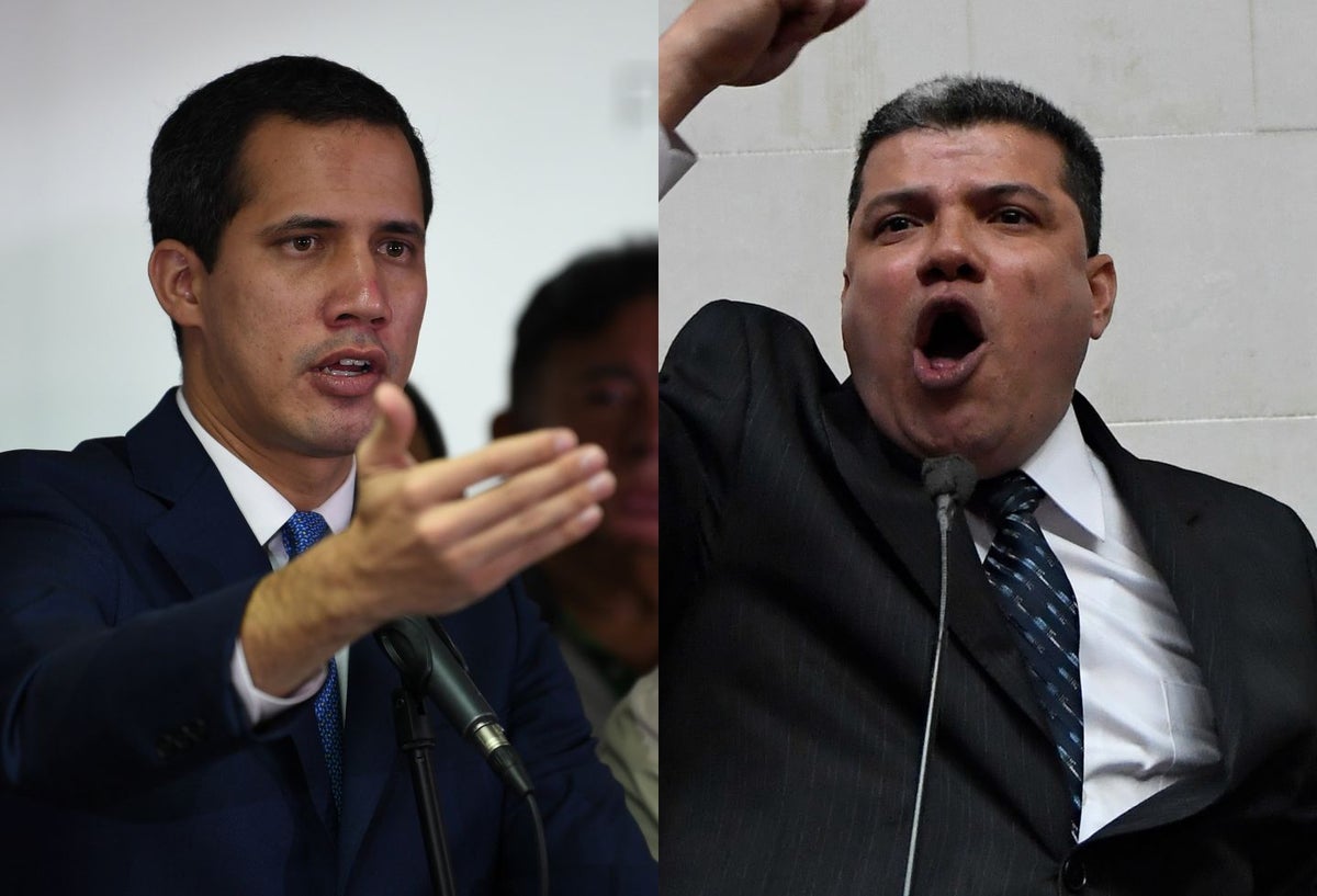 Juan Guaidó y Luis Parra, políticos venezolanos.