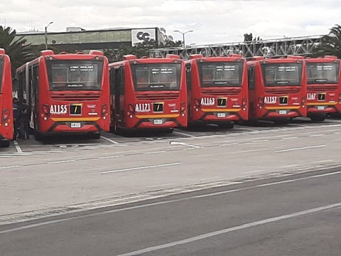 Buses de Transmilenio a gas