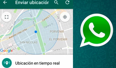 Ubicación en tiempo real de WhatsApp