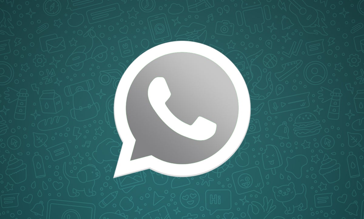 Logo de WhatsApp en tono oscuro