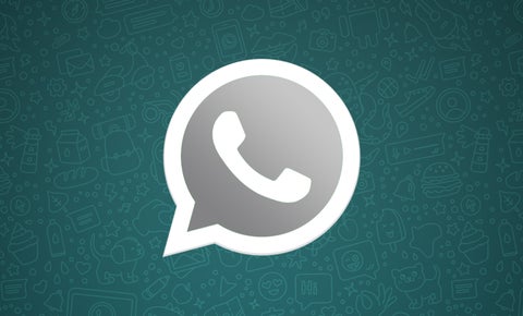Logo de WhatsApp en tono oscuro
