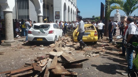 La emergencia se presentó cerca a la Plaza de La Aduana.