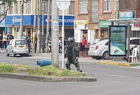Paquete sospechoso en la Calle 75, en Bogotá